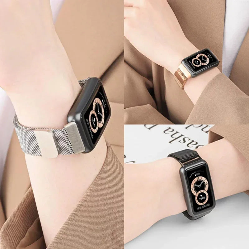 Magnetisches Milanese Metallarmband für Huawei Band 8 - 9 – Komfort - Stil