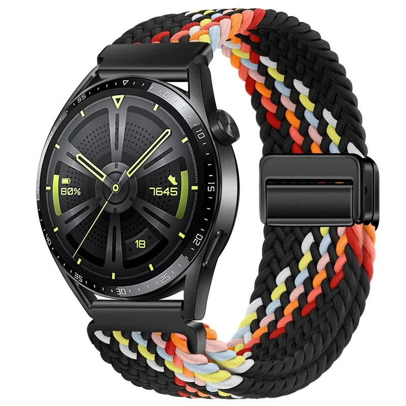 Magnetisches Nylonarmband 20/22mm für Smartwatches mit Schlaufenverschluss