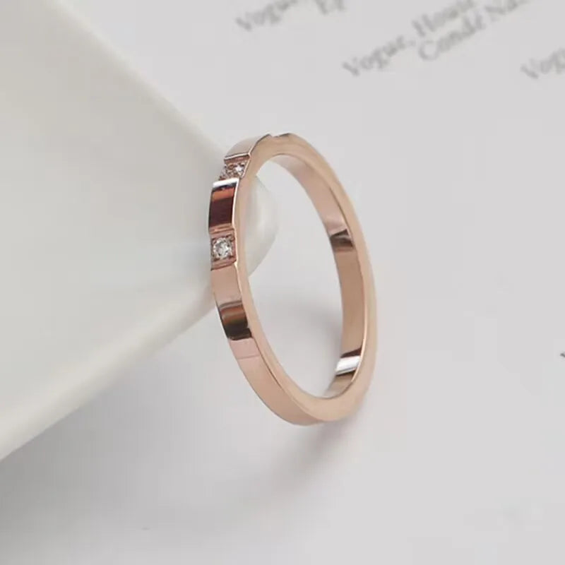 Titan Edelstahl Ring mit geometrischem Muster 3mm Breite Damenring