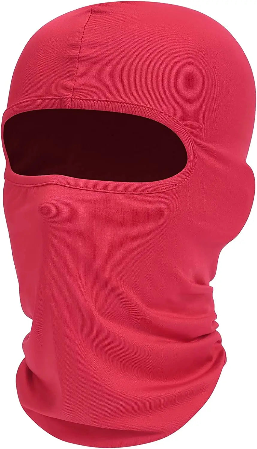 Rosa Sturmhaube Gesichtsmaske mit UV Schutz und Kühlung für Sommer