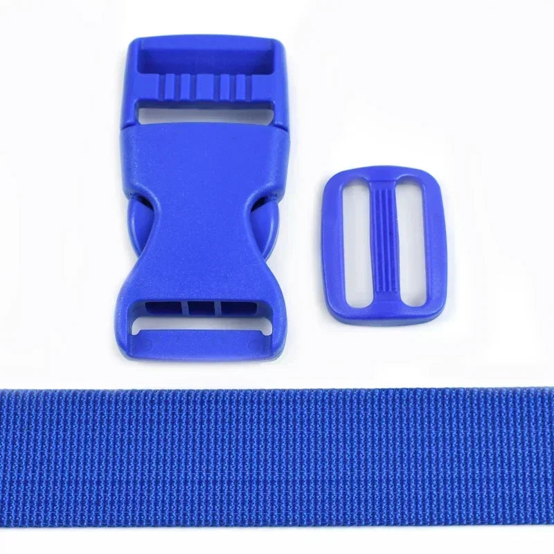 Nylon Gurtband Set 20/25mm Kunststoff Seitenverschluss Tri-Glide Schnallen DIY