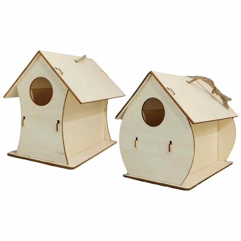 Hängendes Holz Vogelhaus für Garten mit rustikalem Design
