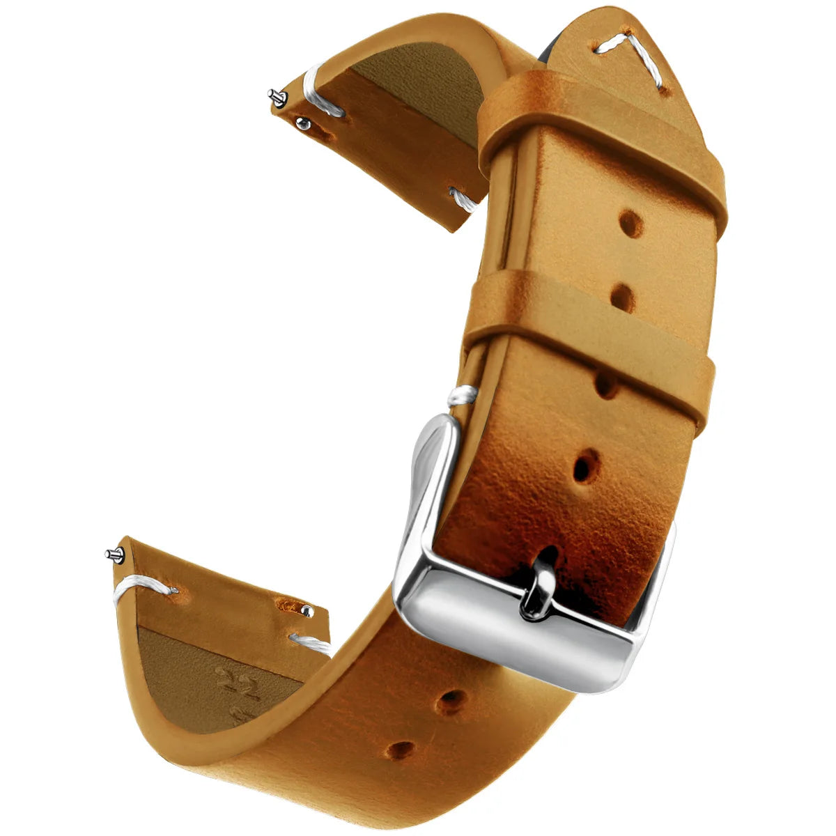 Wachs-Uhrenarmband aus echtem Leder mit Schnellverschluss in verschiedenen Größen