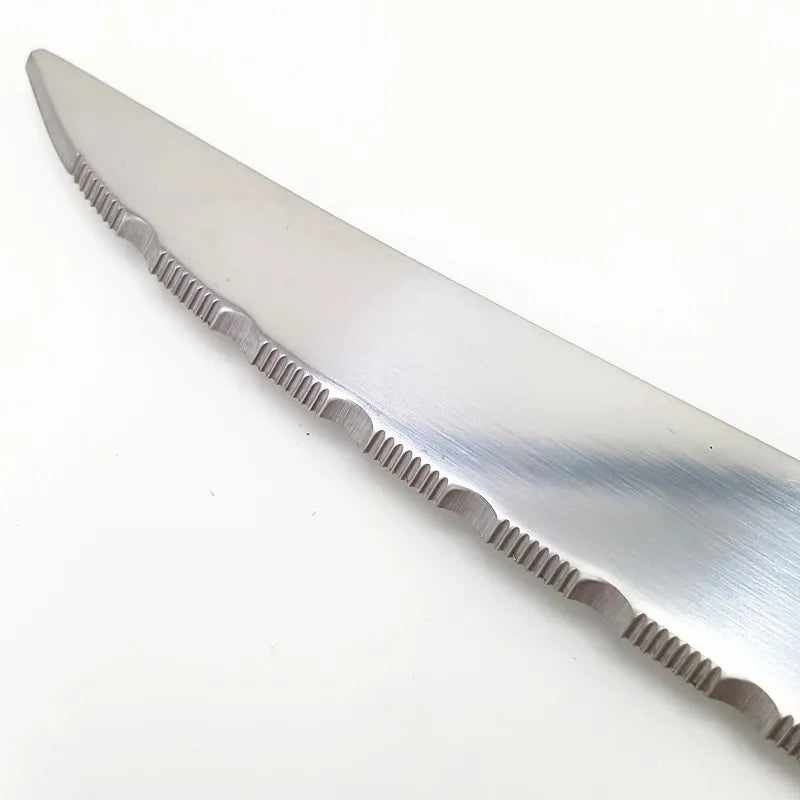 Laguiole Steak Messer Set Mit Weißem Kunststoffgriff Edelstahl Für Haushalt