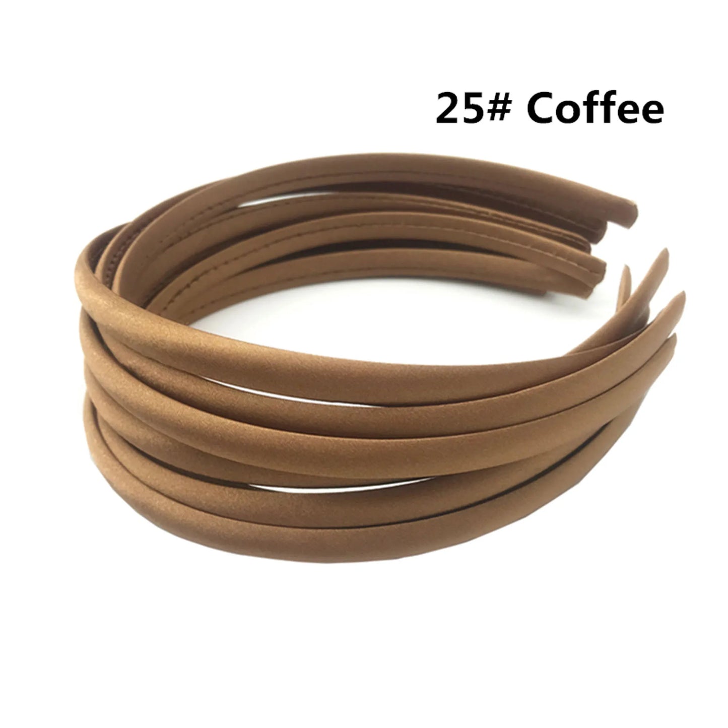Stoffbezogenes Haarband 1 cm Breite Unisex 10/60 Stück bunte Farben