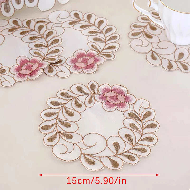 Retro Rose Blume Tischset/Untersetzer - Elegantes Esstisch & Küchen Dekor
