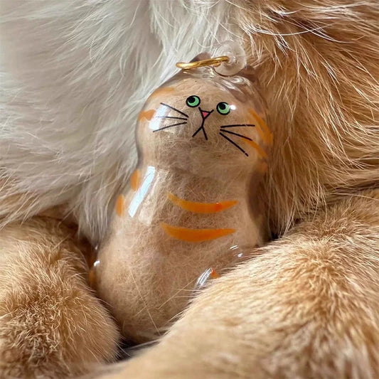 Transparenter Katzenhaar Aufbewahrer Anhänger als niedliches Haustier Andenken
