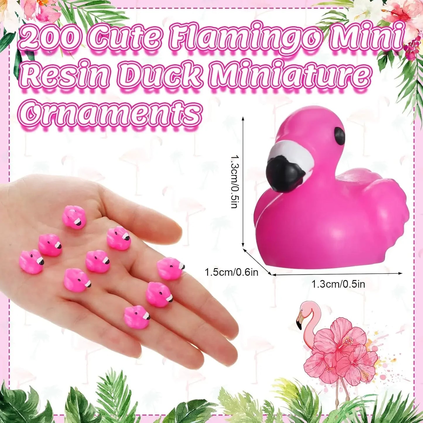 50-teiliges Set Mini Harz-Enten und Tiere für DIY Handwerk und Dekor