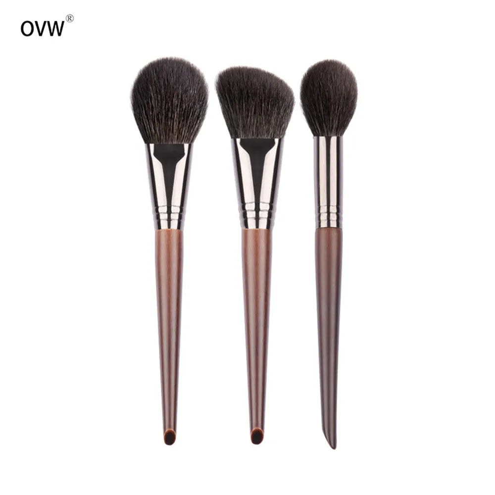 3-teiliges Make-up Pinsel Set weiches Ziegenhaar für Rouge Highlight