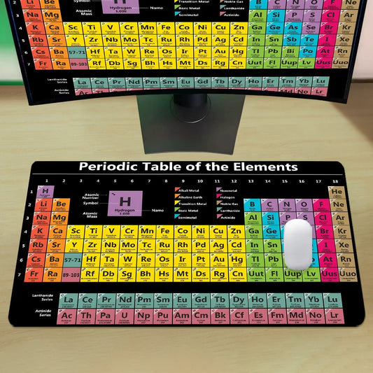 Periodensystem Gaming Mauspad rutschfest bunt Büro