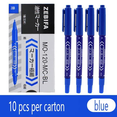 Wasserfeste 10er Permanentmarker Set – doppelseitig, bunt & langlebig für Kunst