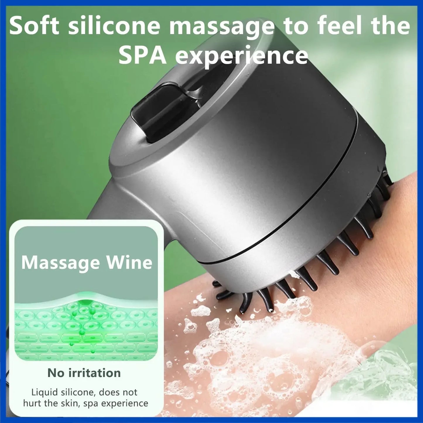 Hochdruck SPA Massageduschkopf 3 Modi mit Anionenfilter – Schwarz, Wassersparend