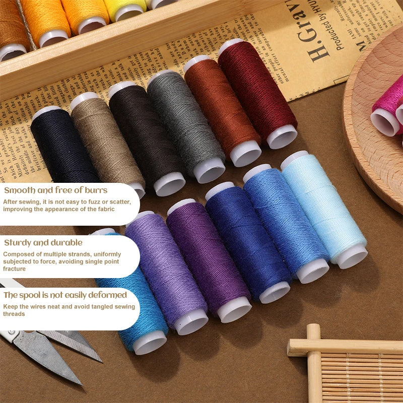 6 Farben Garn-Nähgarn-Rollenmaschine, Handstickerei, langlebig 400 Yard