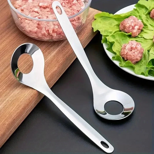 Hygienisch - Schnell: Edelstahl Frikadelle Löffel für perfekte Fleischbällchen
