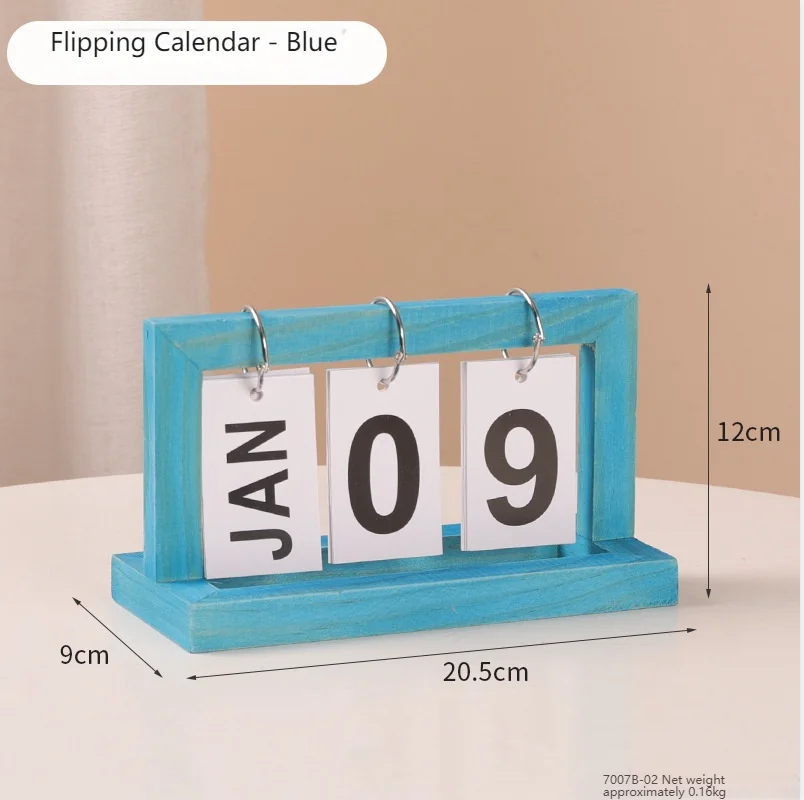 Natürlicher Drehkalender aus Holz – stilvolle Bürodekoration - praktische Planung