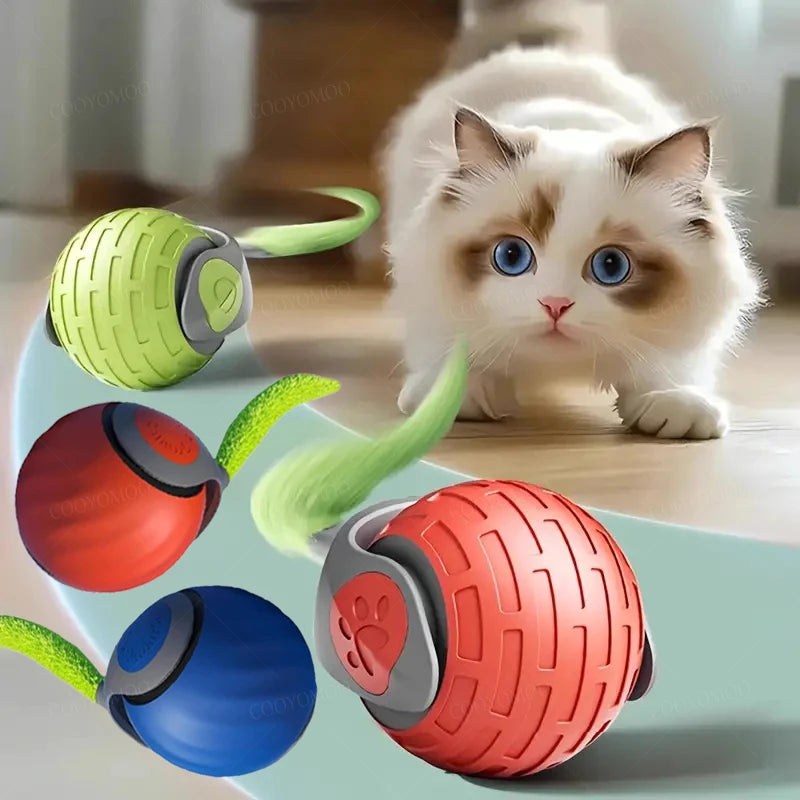 Interaktiver elektrischer Katzenspielzeugball mit USB Wiederaufladung