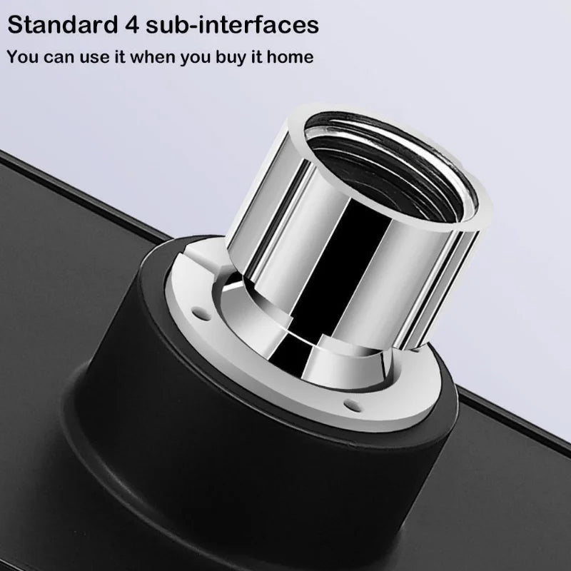 360° Drehbarer Mini-Surround-Duschkopf – Wassersparend - modernes Chrom-Design