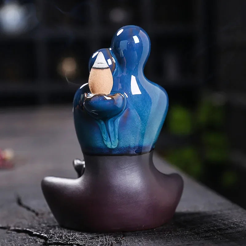 Elegantes Keramik-Räuchergefäß mit Rückflussfunktion für Aromatherapie