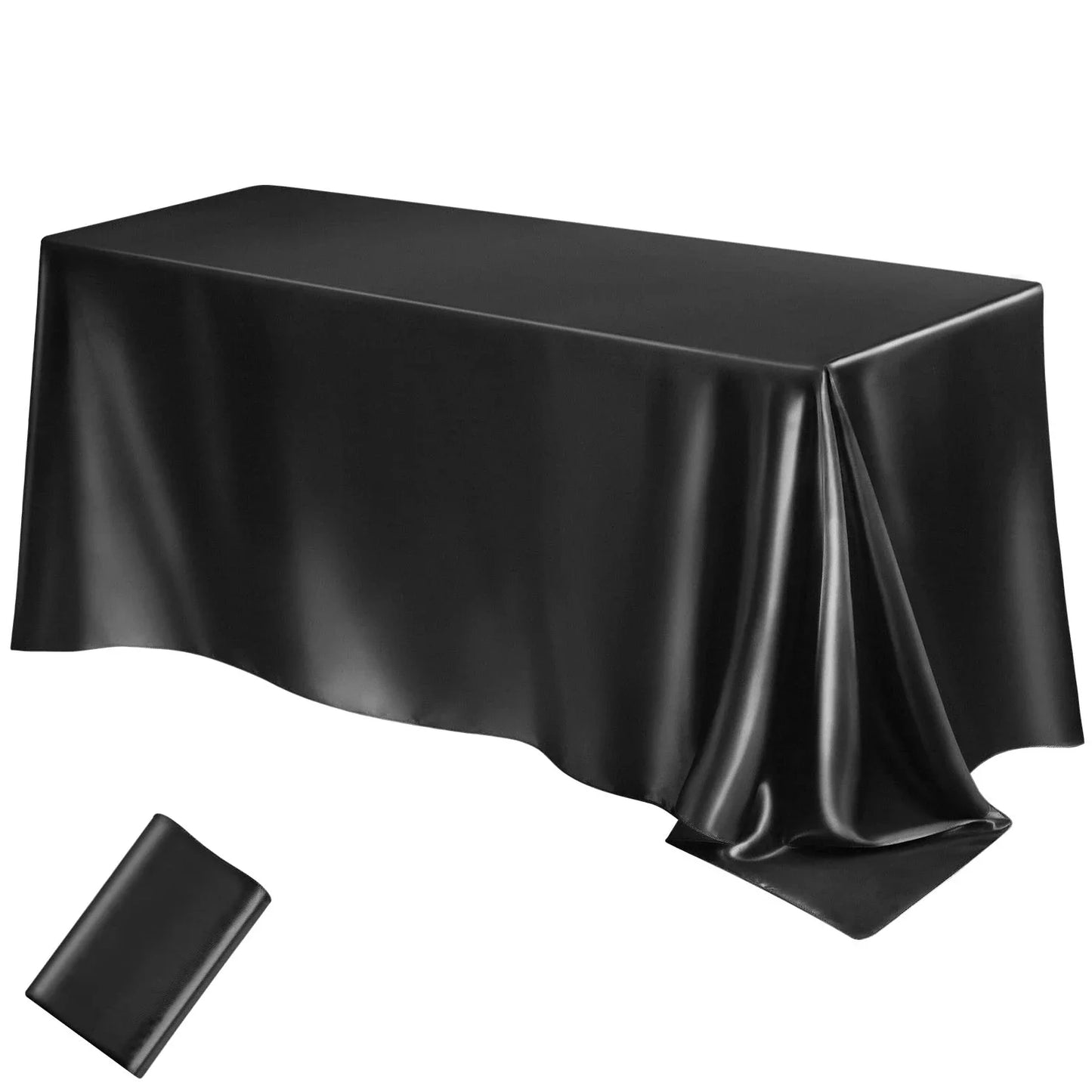 Rechteckige Hochzeitssatin Tischdecke Große Glatte Satin Tischdecke Für Feiern