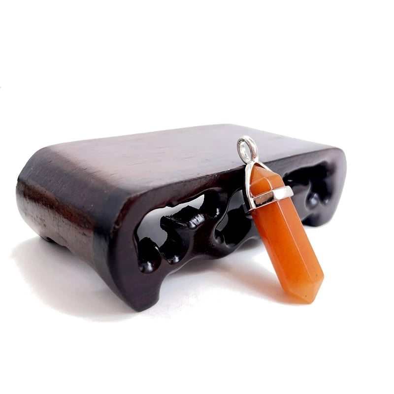 Naturstein Sechseck Stabanhänger – DIY Schmuck, Amethyst, Tigerauge Mix