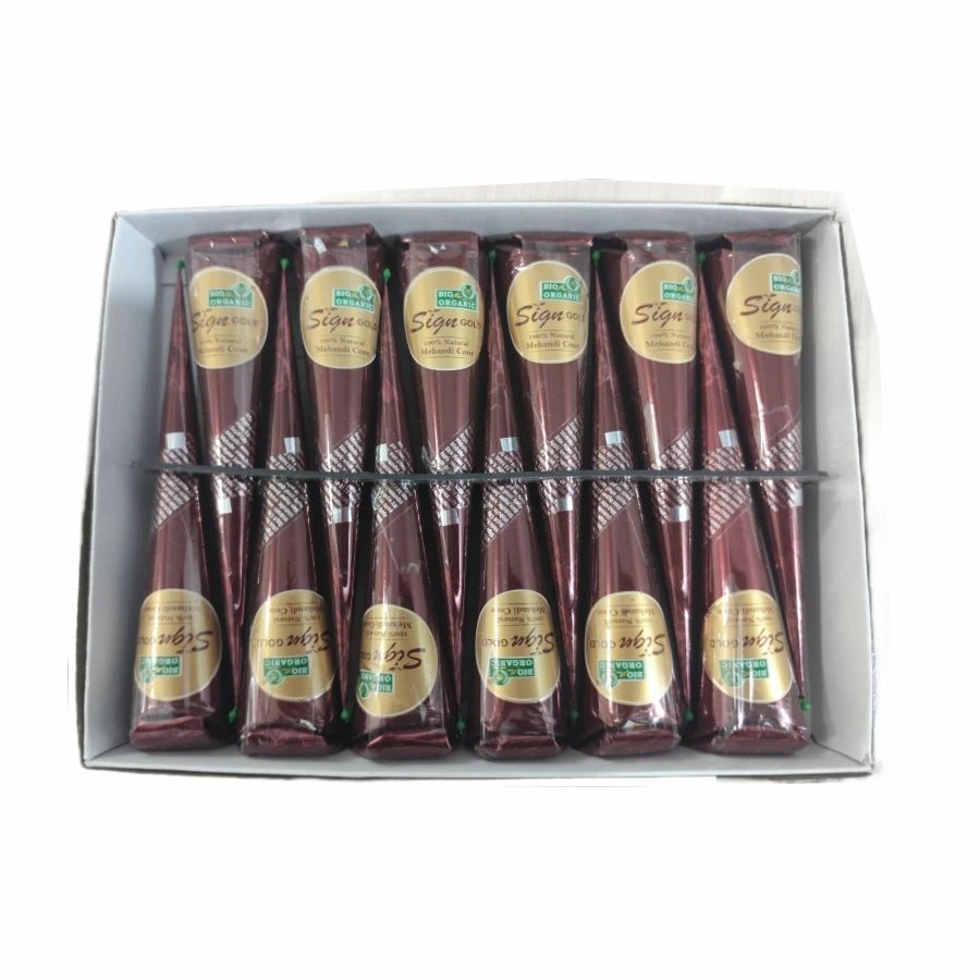 Henna-Creme Set Braun und Rot für temporäre Hauttattoos 3 Stück