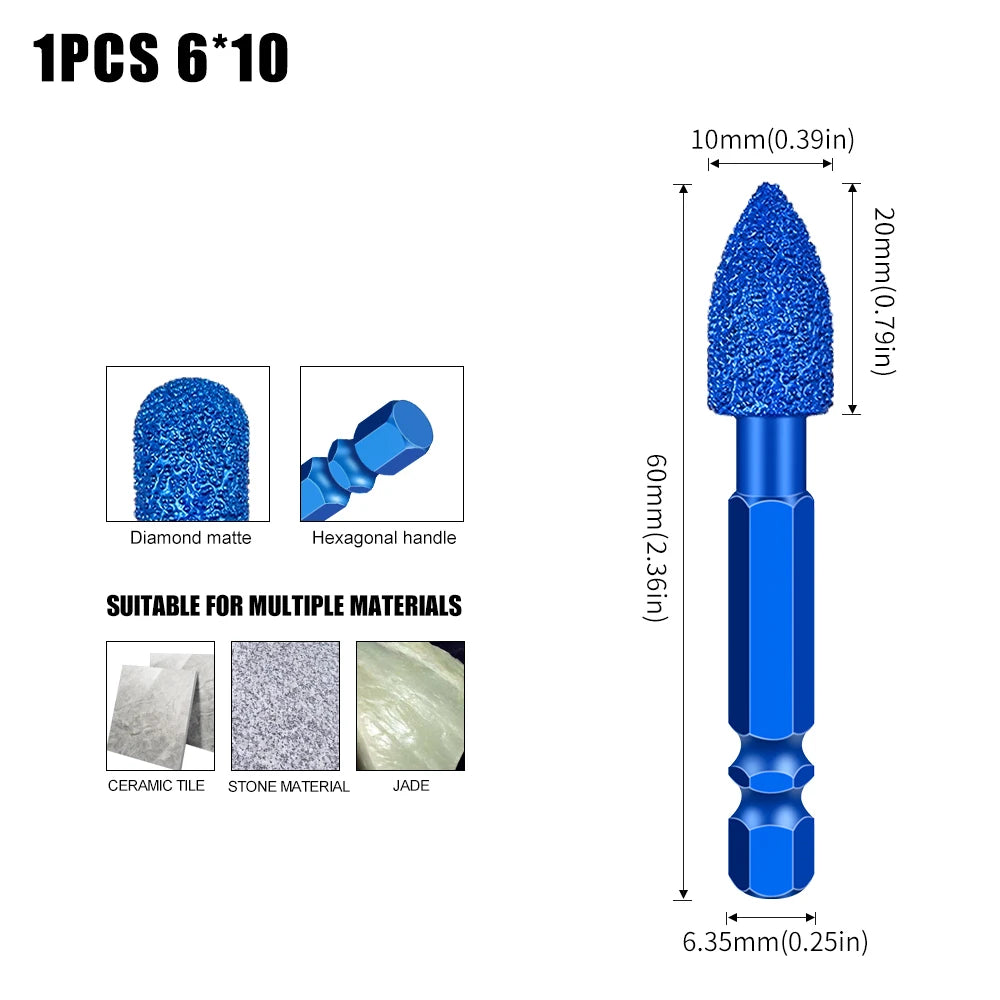 Schleifkopf mit sechseckigem Schaft für Marmorfliesen und Steine