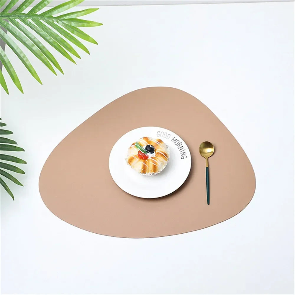 Dreieck Leder Tischset Anti-Rutsch Modern Nordic Design Küche Esstisch