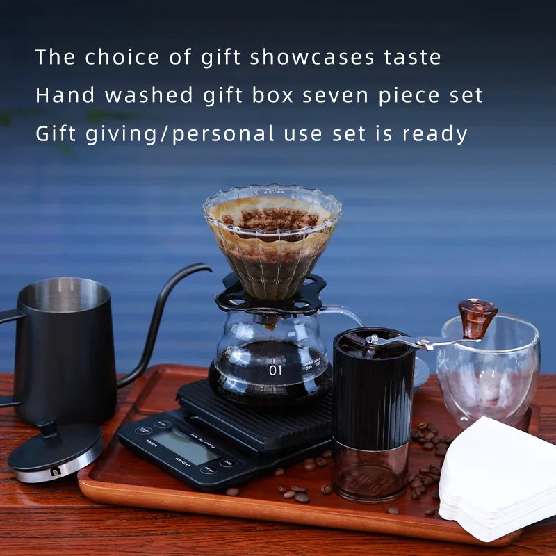 Leichte manuelle Kaffeemühle aus Edelstahl für unterwegs und Zuhause