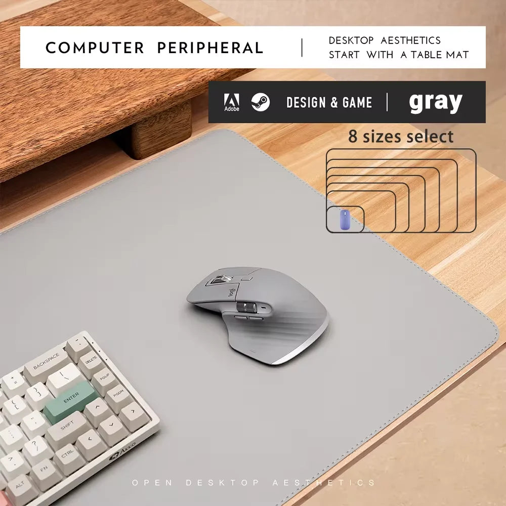 Mehrfarbiges Gaming Mauspad XXL – Wasserdichte Schreibtisch Unterlage Leder