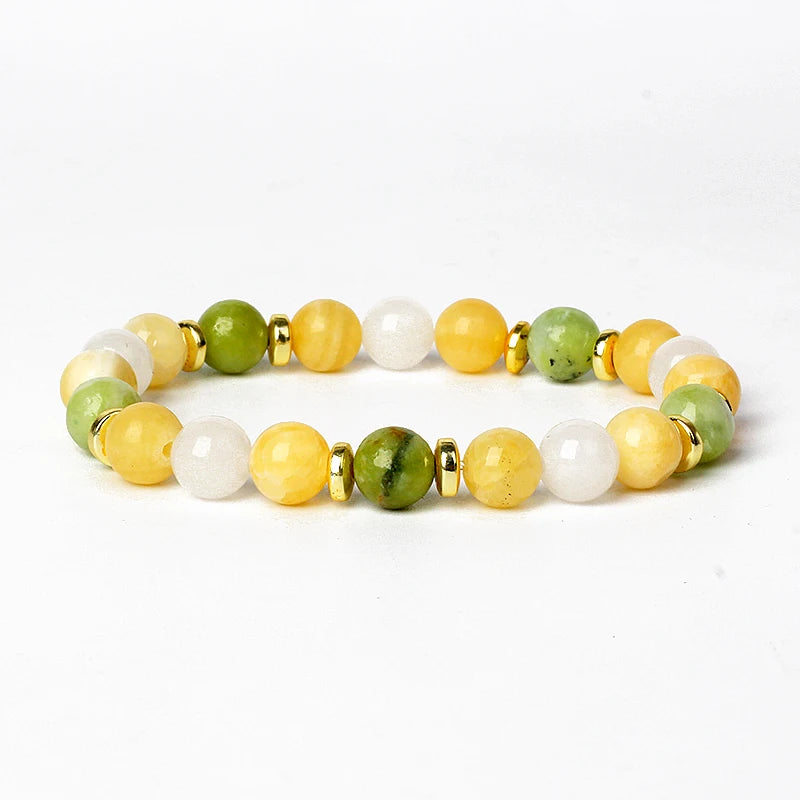 Citrin Aventurin Kristall Armband: Feng Shui Glück & Reichtum für Unisex