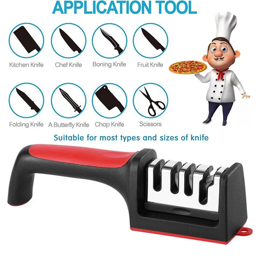 3 Segment Messerschärfer Keramik Handheld Schleifstein Küche