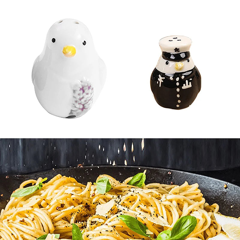 Niedliche 2er Keramik Pinguin Salz- - Pfeffer Shaker – Stilvolle Tischdeko