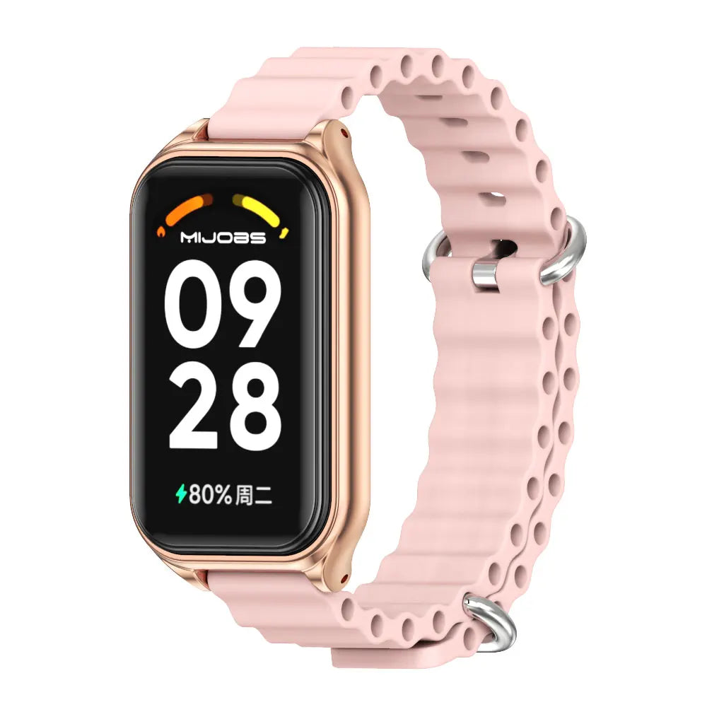 Silikon Armband Ersatz für Smart Band 8 9 mit Einstellbarer Länge