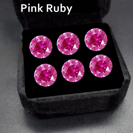 12mm runder rosa Edelstein für Schmuckherstellung
