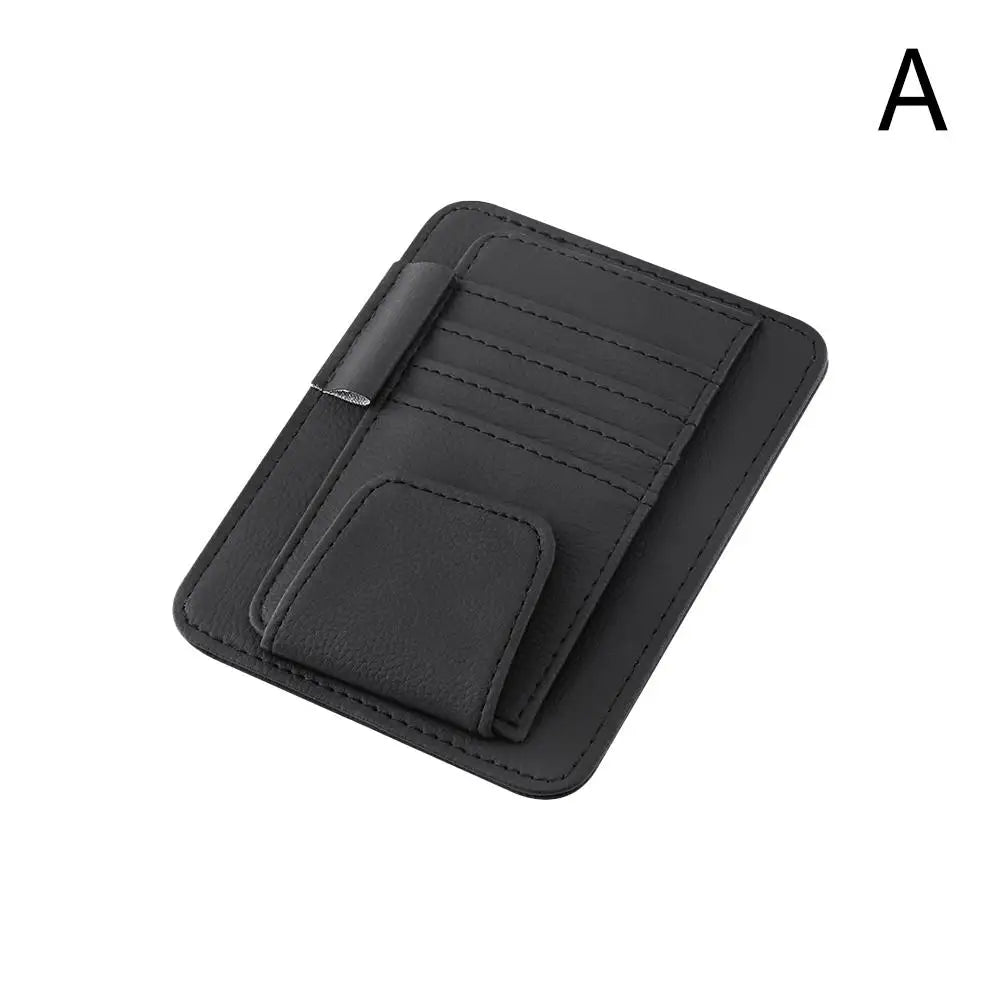 Auto Sonnenblenden Organizer aus langlebigem PU-Leder mit Brillenhalter