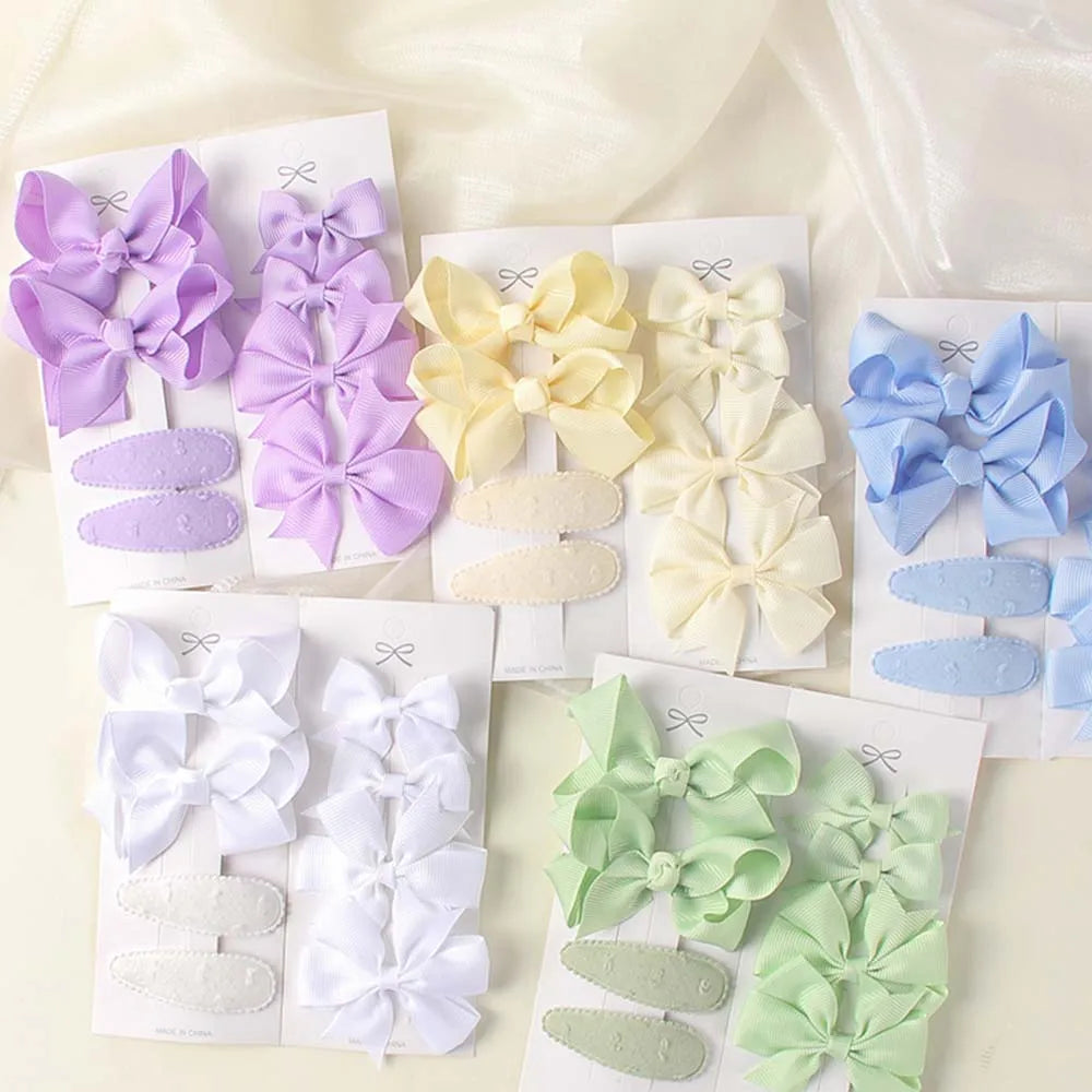 Elegante Haarklammern mit Schleifen für Mädchen – 8-teiliges, sicheres Stylingset