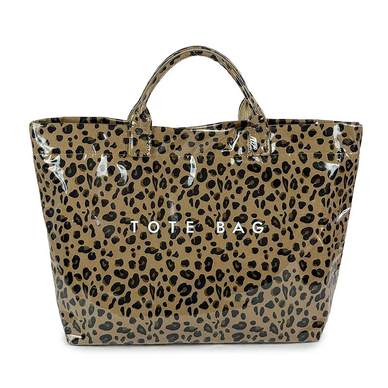 Leichte Damenhandtasche mit großem Fassungsvermögen im Leopardenmuster