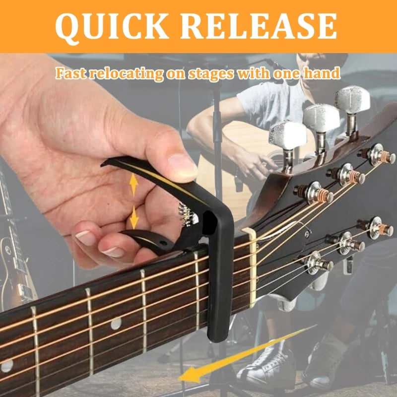 Verstellbarer Gitarren-Kapodaster mit Silikon-Pad für präzises Stimmen