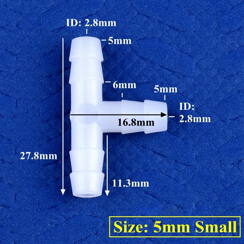 Lebensmittelechte weiße PE T-Stecker 4-13mm – robust - vielseitig 5-200 Stück