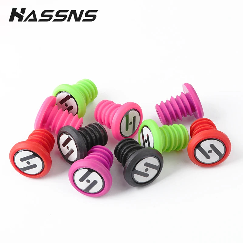 HASSNS Fahrradlenkerstopfen MTB Lock On Grips Bar End Road Mountainbike Silikon Lenkerendkappe Manschetten für Griffabdeckung