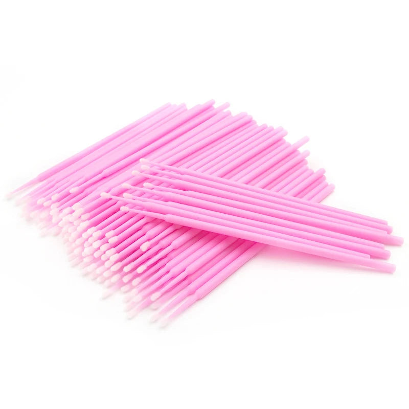 Präzise Mikrobürsten 100er Set – Bunte Nylongriffe für Make-up - Wimpern