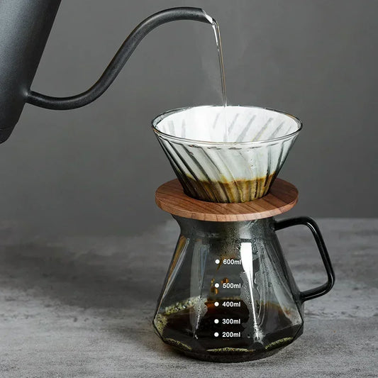 Praktischer Handgebrühter Kaffeefilterbecherhalter aus Holz-Yabubestshop