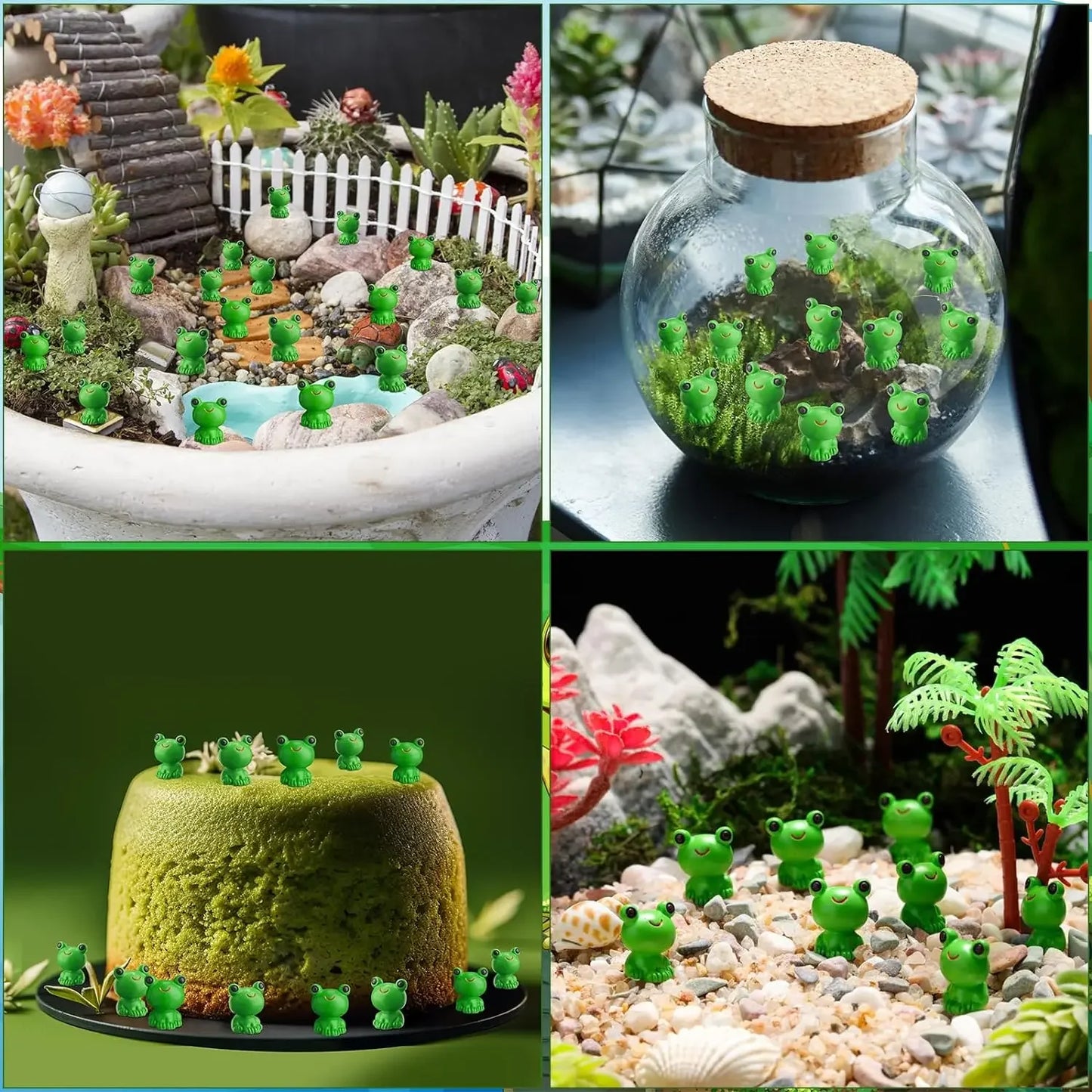 50-teiliges Set Mini Harz-Enten und Tiere für DIY Handwerk und Dekor