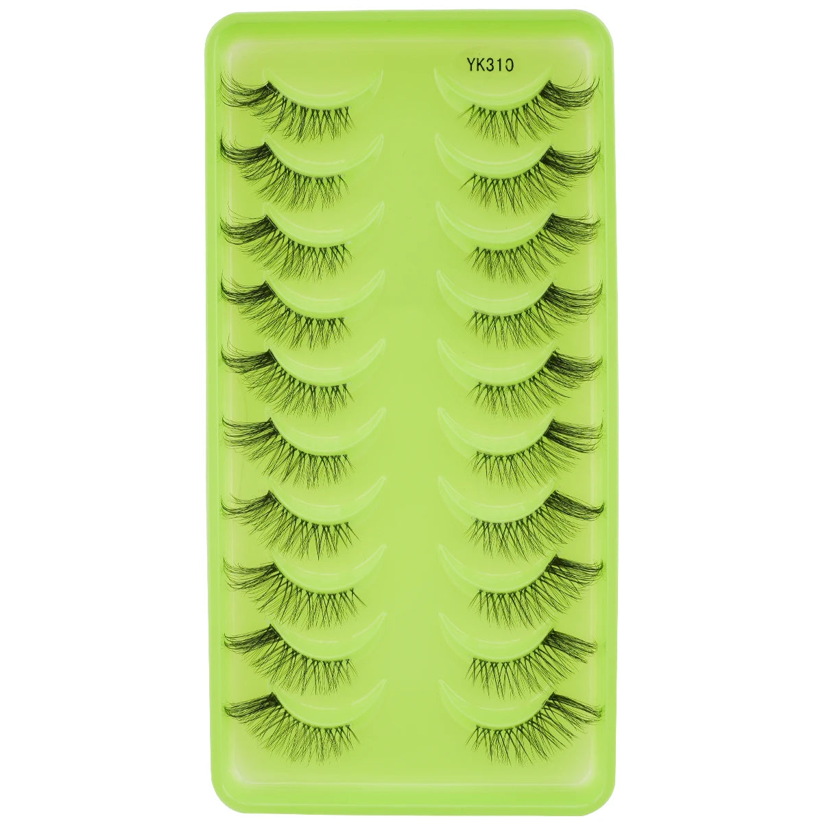 Natürliche, dramatische Katzenaugen-Wimpern – 3 oder 10 Paar halbe Wimpern schwarz