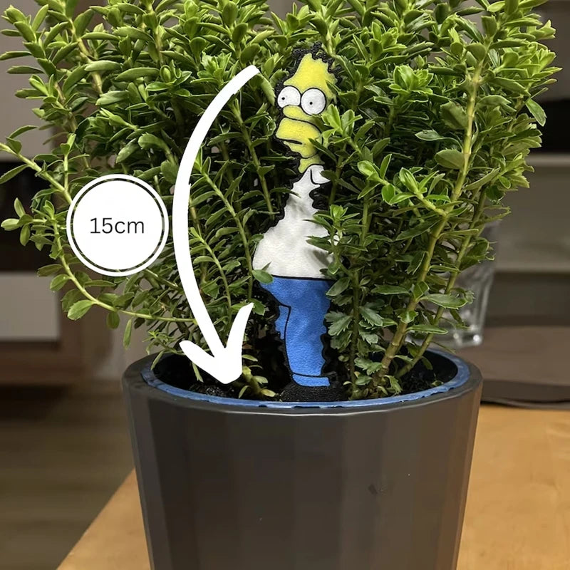 Robuster ABS Pflanzenstecker mit witzigem Simpsons Bush Meme Design