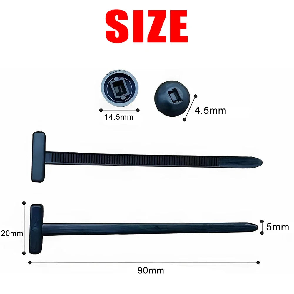 Universal Nylon Kabelbinder mit Clips für Auto & Haushalt – Viele Varianten