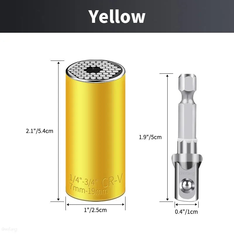Universal Steckschlüsselsatz 7-19mm Chrom-Vanadium Multifunktions-Werkzeug
