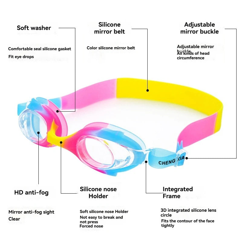 Wasserdichte Anti-Fog Schwimmbrille aus Silikon für Kinder mit UV-Schutz