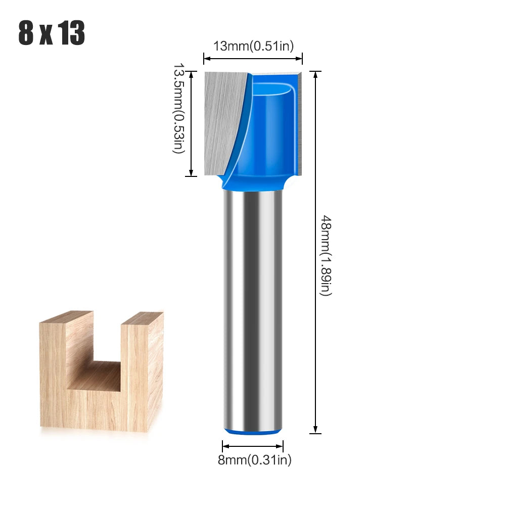 Präzises Holzfräser-Set mit 17 Schlitzschneider-Bits in 8mm Schaft