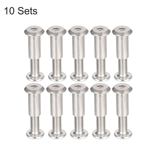Robuste M6 Schraubpfosten Set Kohlenstoffstahl für Möbel Leder